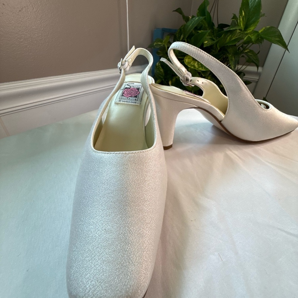 Special Occasions by Saugus Shoe White Heels